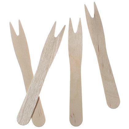 Papstar widelczyki do frytek drewniane 8.5cm 1000 sztukrn