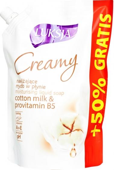 Luksja mydło w płynie creamy zapas bawełna 400ml + 50% GRATIS