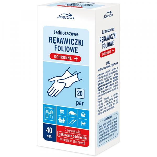 Joanna rękawice foliowe 20 par
