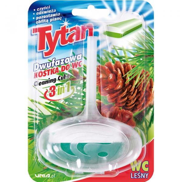 Tytan kostka do WC 40g zapach leśny