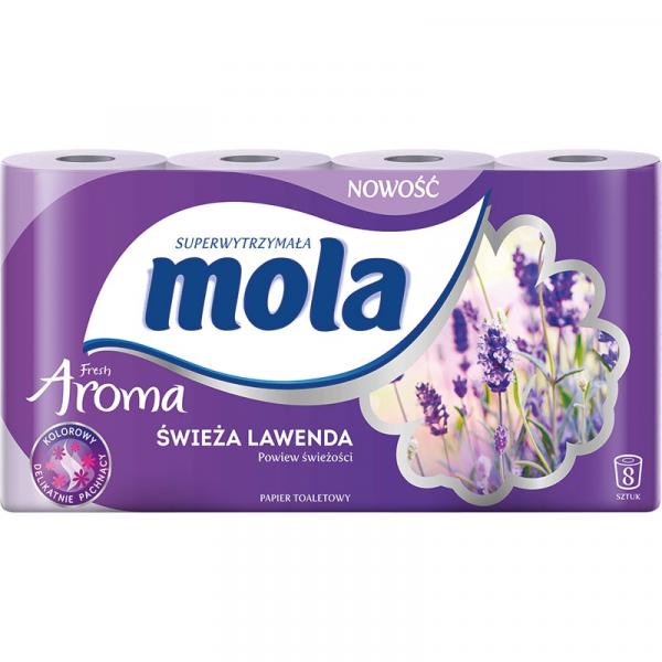 Mola Aroma papier toaletowy 2-warstwowy Świeża Lawenda 8szt.