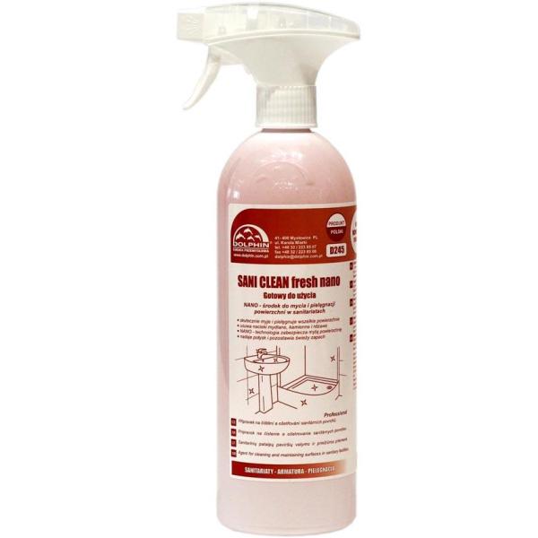 Dolphin Sani Clean Fresh D245/0.75 Professional do mycia i pielęgnacji powierzchni w sanitariatach 750ml rozpylacz 