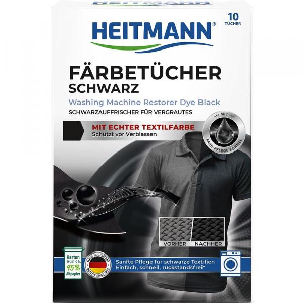 Heitmann chusteczki przywracające czerń 10 sztuk
