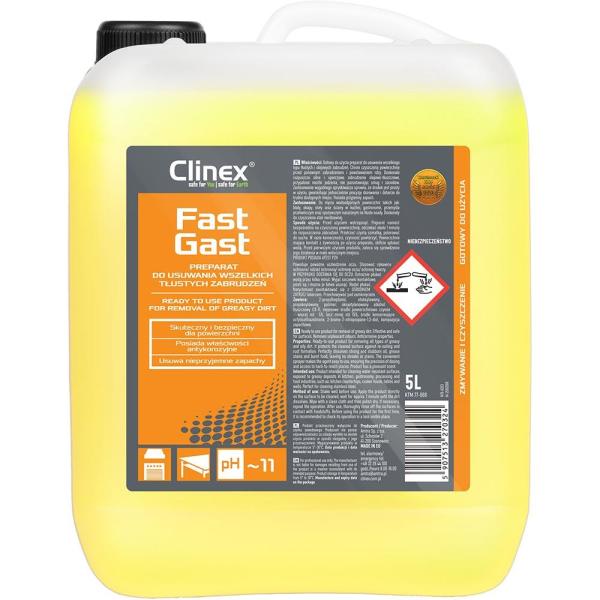 Clinex Fast Gast płyn usuwający tłuste zabrudzenia 5L
