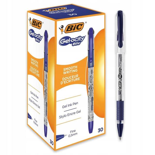 BIC długopis żelowy Gel – Ocity Stic niebieski 30 sztuk
