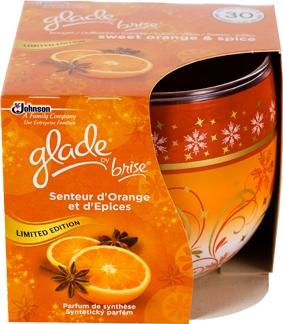 Glade by Brise świeca Słodka Korzenna Pomarańcza odświeżacz powietrza