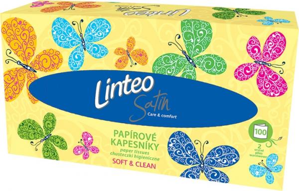Linteo chusteczki higieniczne Satin w kartoniku 100 sztuk