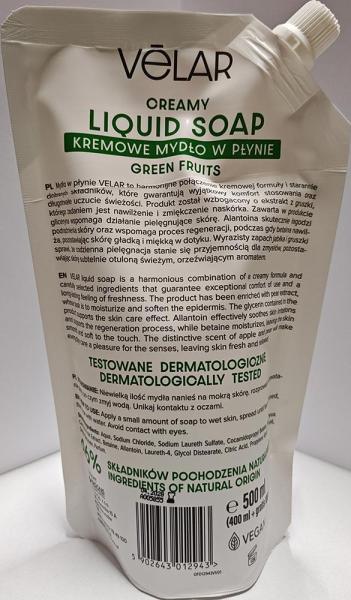 Velar mydło w płynie zapas 500ml Zielone Owoce

