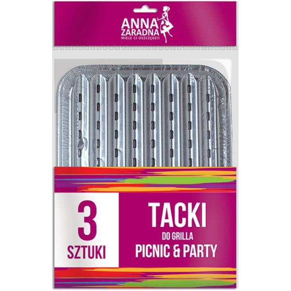 Anna Zaradna tacki aluminiowe do grilla 3szt
