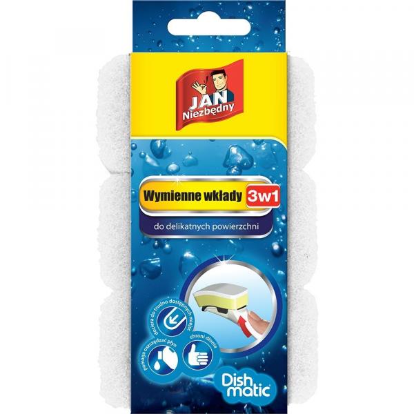 Jan Niezbędny Dishmatic zmywak – wkład wymienny 3szt. (delikatny)
