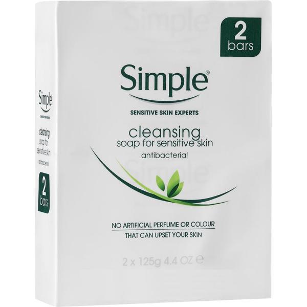 Simple mydło 2x125g kostka