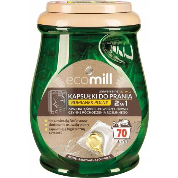 Ecomill kapsułki piorące uniwersalne 70 sztuk Rumianek Polny 