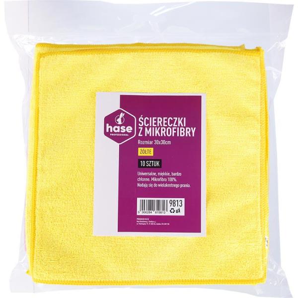 Hase ściereczki z mikrofibry 30x30cm 9813, 10 sztuk Żółte