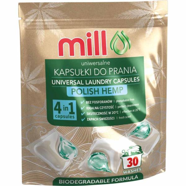 Mill Konopie Polskie kapsułki piorące 30 sztuk uniwersalne