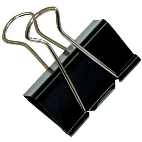 Grand klip biurowy czarny 19mm 12 sztukrn