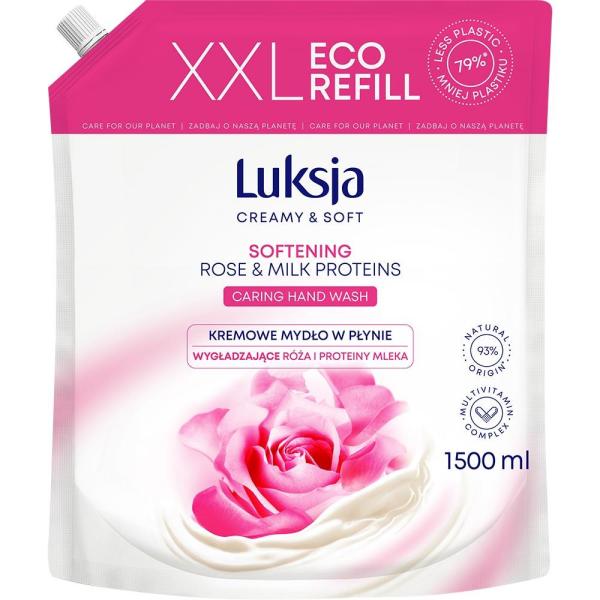 Luksja mydło w płynie Rose & Milk Proteins zapas 1,5L