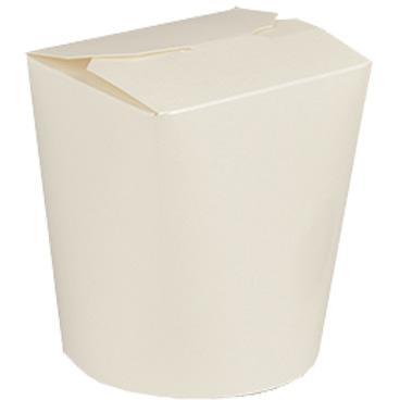 Papstar papierowe pudełko na przekąski zamykane 550ml 50 sztuk Białe