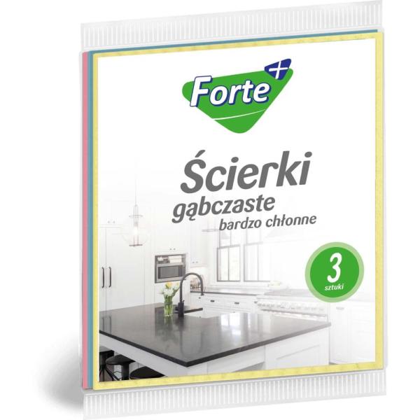 Forte+ ścierka gąbczasta 3szt.