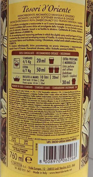Tesori D’Oriente płyn do płukania – koncentrat 760ml Vaniglia 
