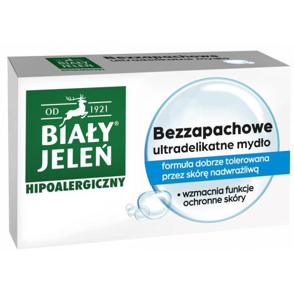 Biały Jeleń mydło w kostce 100g bezzapachowe