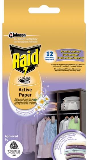 Raid papier przeciw molom 12szt