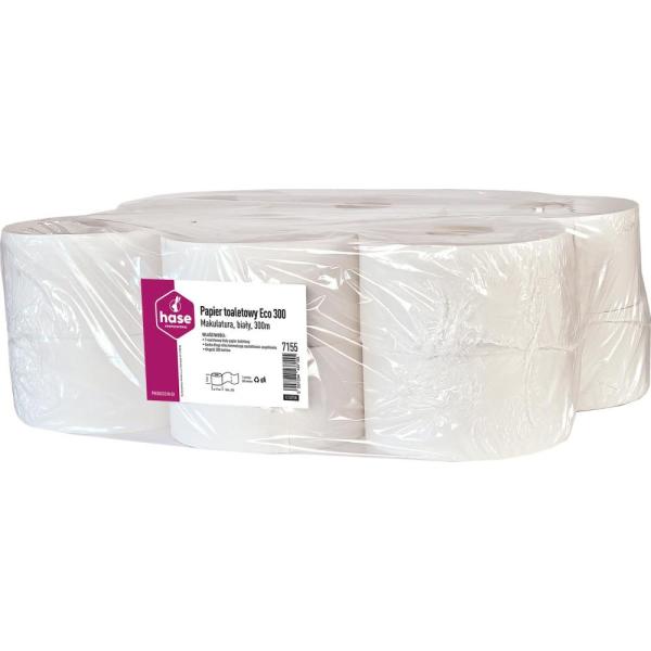 Hase papier toaletowy ECO 7155 Jumbo 1W, 300m, 12 rolek Makulatura 