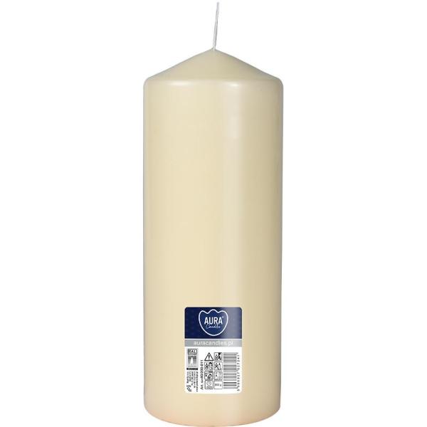 Bispol świeca bezzapachowa walec 80/200 ecru 1szt