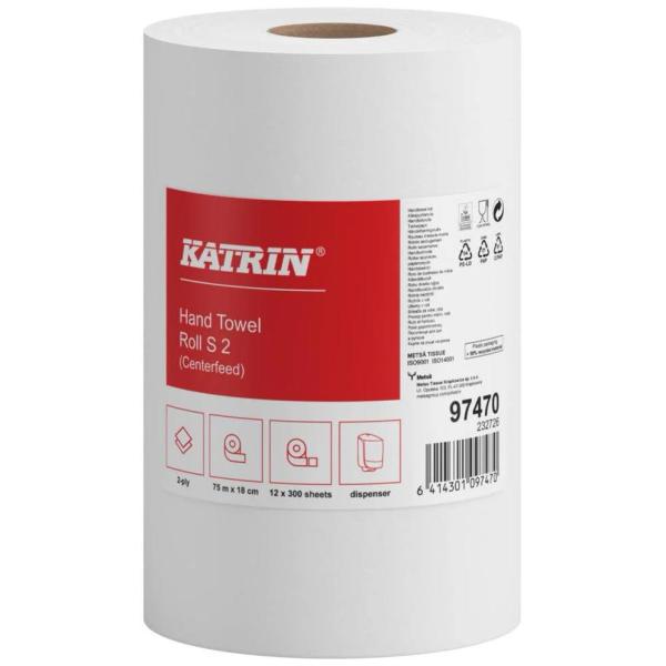 Katrin Classic 97470 Mini ręcznik biały 2-warstwowy, 75 metrów, 12 sztuk (3389)