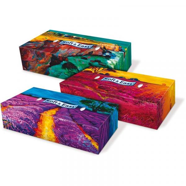 Soft & Easy chusteczki 2-warstwowe Desing 150 sztuk Kartonik
