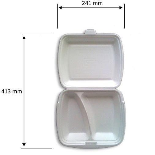 Papstar pojemniki obiadowe 2-dzielne 50 sztukrn