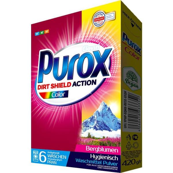 Purox Color proszek do prania kolorów 420g karton
