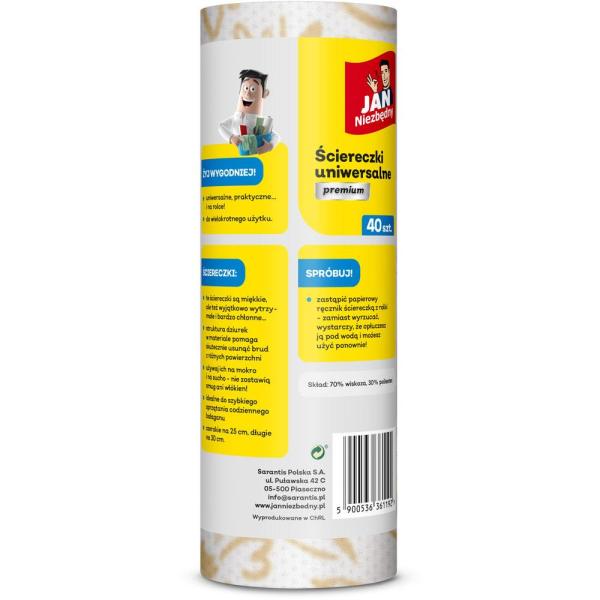 Jan Niezbędny ściereczki na rolce premium 40szt.
