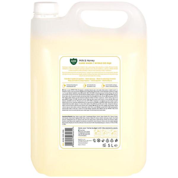 Bispol Aura mydło w płynie zapas 5L Miód i Mleko (AHW-005-006) 