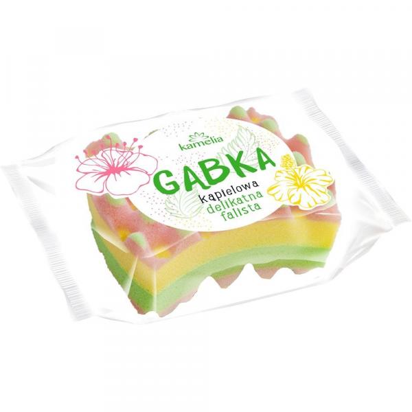 Kamelia gąbka kąpielowa delikatna falista