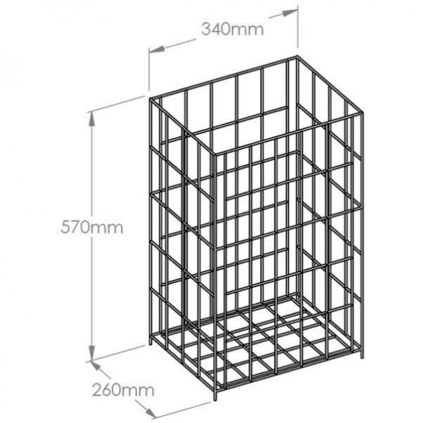 Merida B2A kosz siatkowy stojący 47L metalowy białyrn