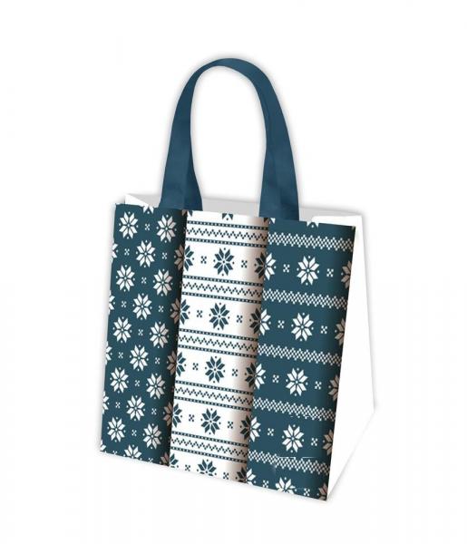 Torba zakupowa ekologiczna GAM PP niebiesko-biała 25L
