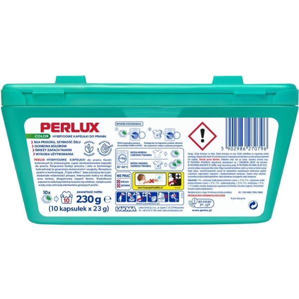 Perlux kapsułki do prania tkanin 10 sztuk Kolor
