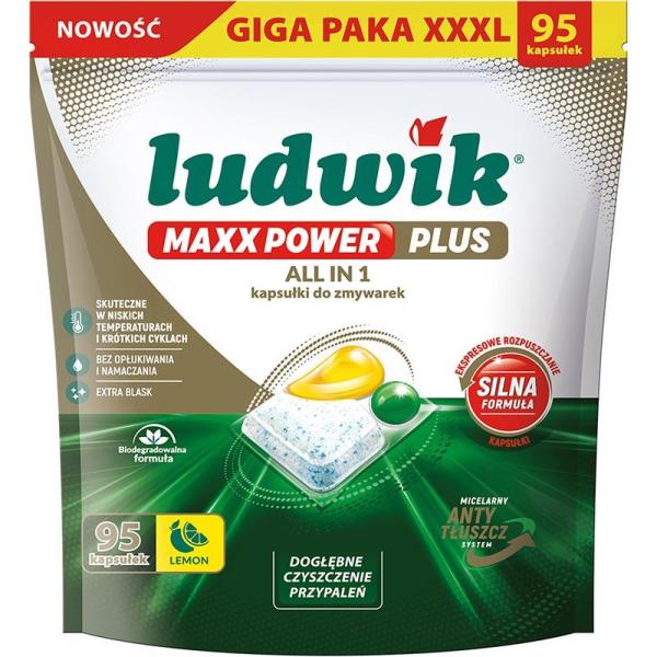 Ludwik All In One Maxx Power tabletki do zmywarek 95szt. Lemon 