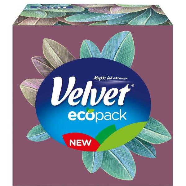 Velvet chusteczki trzywarstwowe Style 56 sztuk Kartonik
