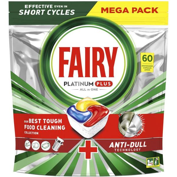 Fairy Platinum Plus kapsułki do zmywarki 60 sztuk Lemon