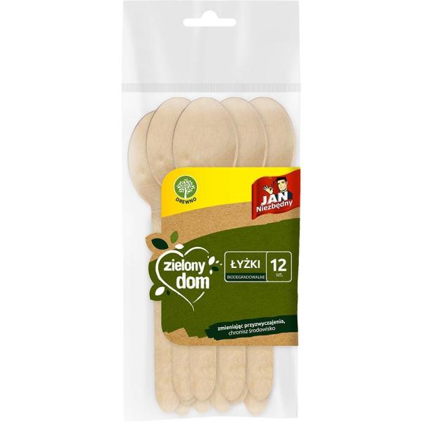 Jan Niezbędny Zielony Dom łyżki drewniane 12 sztuk