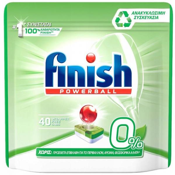 Finish Powerball 0% kapsułki do zmywarek 40 sztuk
