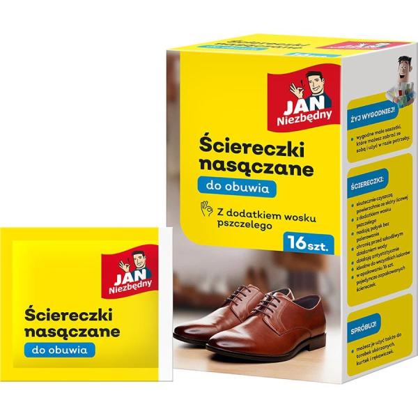 Jan niezbędny ściereczki do butów nasączane 16szt.