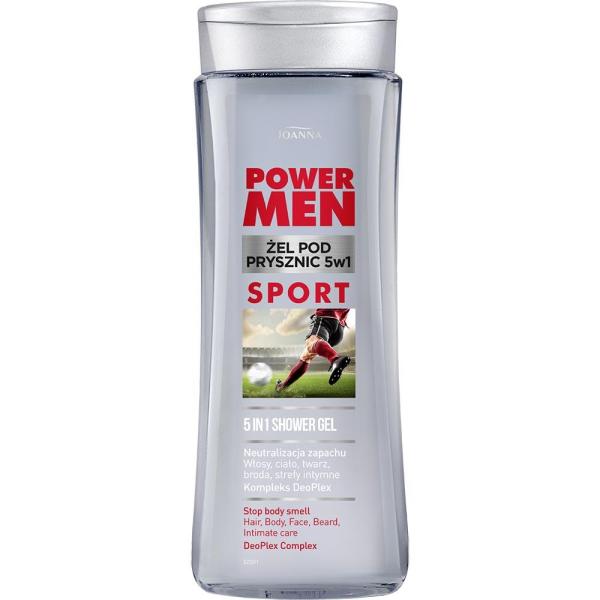 Joanna Power Men 5w1 żel pod prysznic męski 300ml Sport DeoPlex 