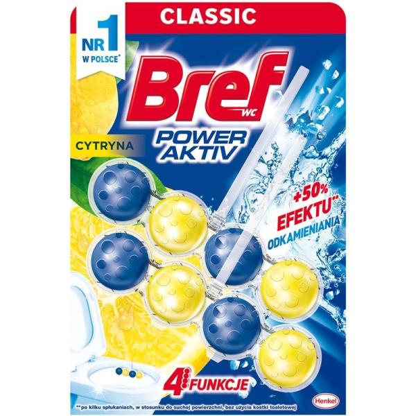 Bref Power Aktiv kulki – kostka do WC 2x50g Cytryna
