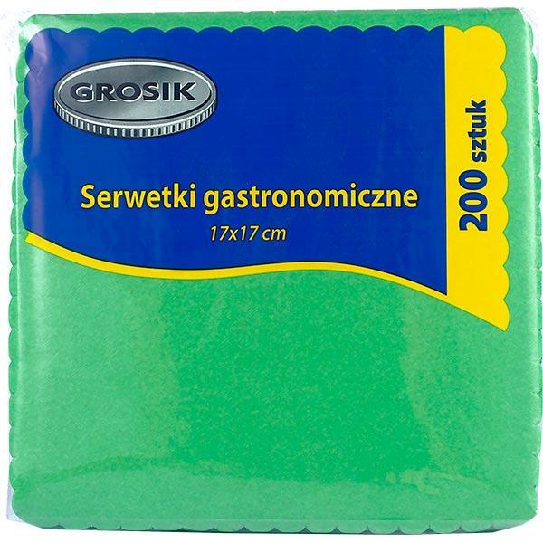 Grosik serwetki 17x17 200 sztuk zielone