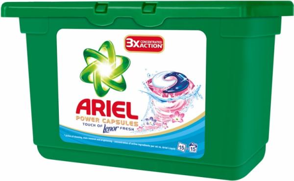 Ariel kapsułki do prania 3w1 15 sztuk do białego z lenorem