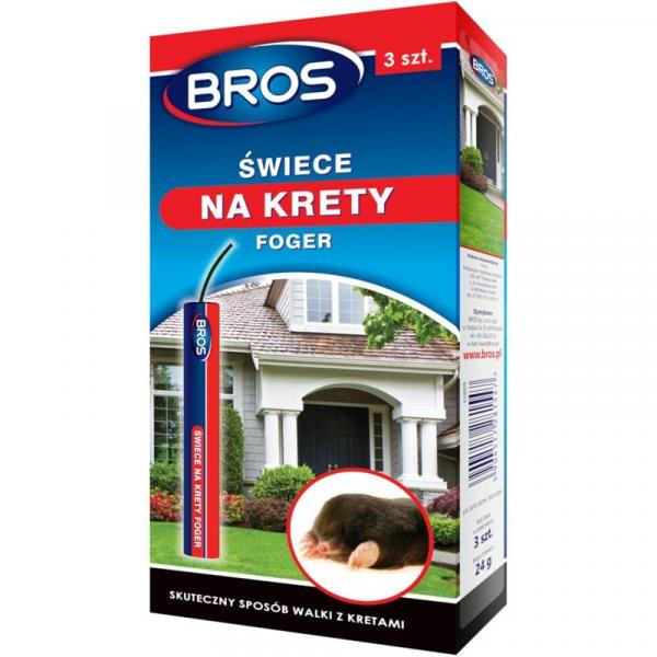 Bros Foger świece przeciw kretom 3 sztuki
