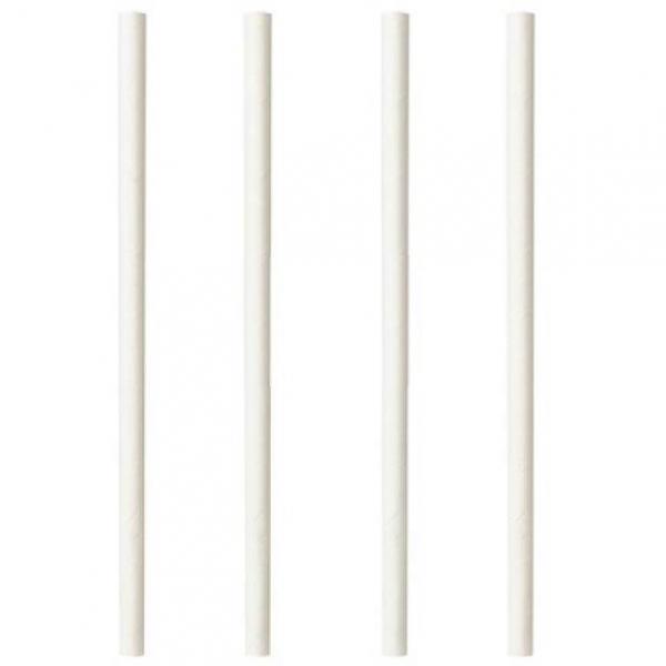 Papstar papierowe słomki białe 100szt. 45668
