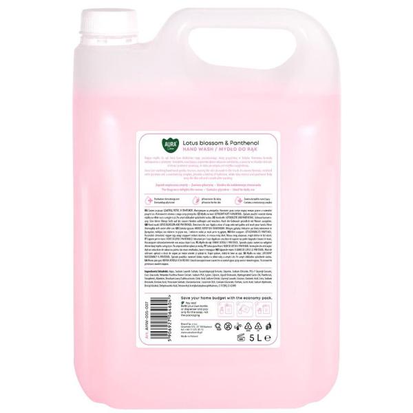 Bispol Aura mydło w płynie zapas 5L Kwiat Lotosu i Pantenol (AHW-005-007) 